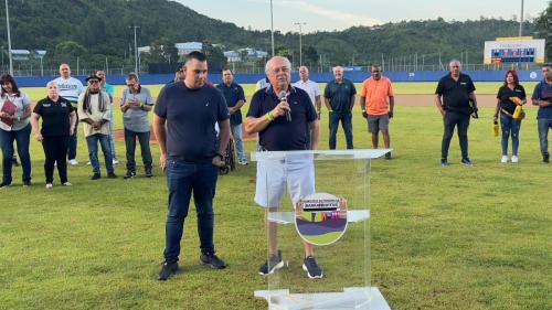 Inauguración Atléticos de Barranquitas en el béisbol AAA COLICEBA en el estadio Pablo Marrero de Barranquitas.